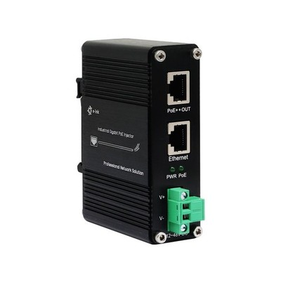 E-link Hardened Industrial Gigabit PoE++ Injector 48VDC Input PoE++ 60W up to...