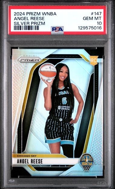 2024 WNBA Prizm Angel Reese #147 Silver Prizm RC PSA 10