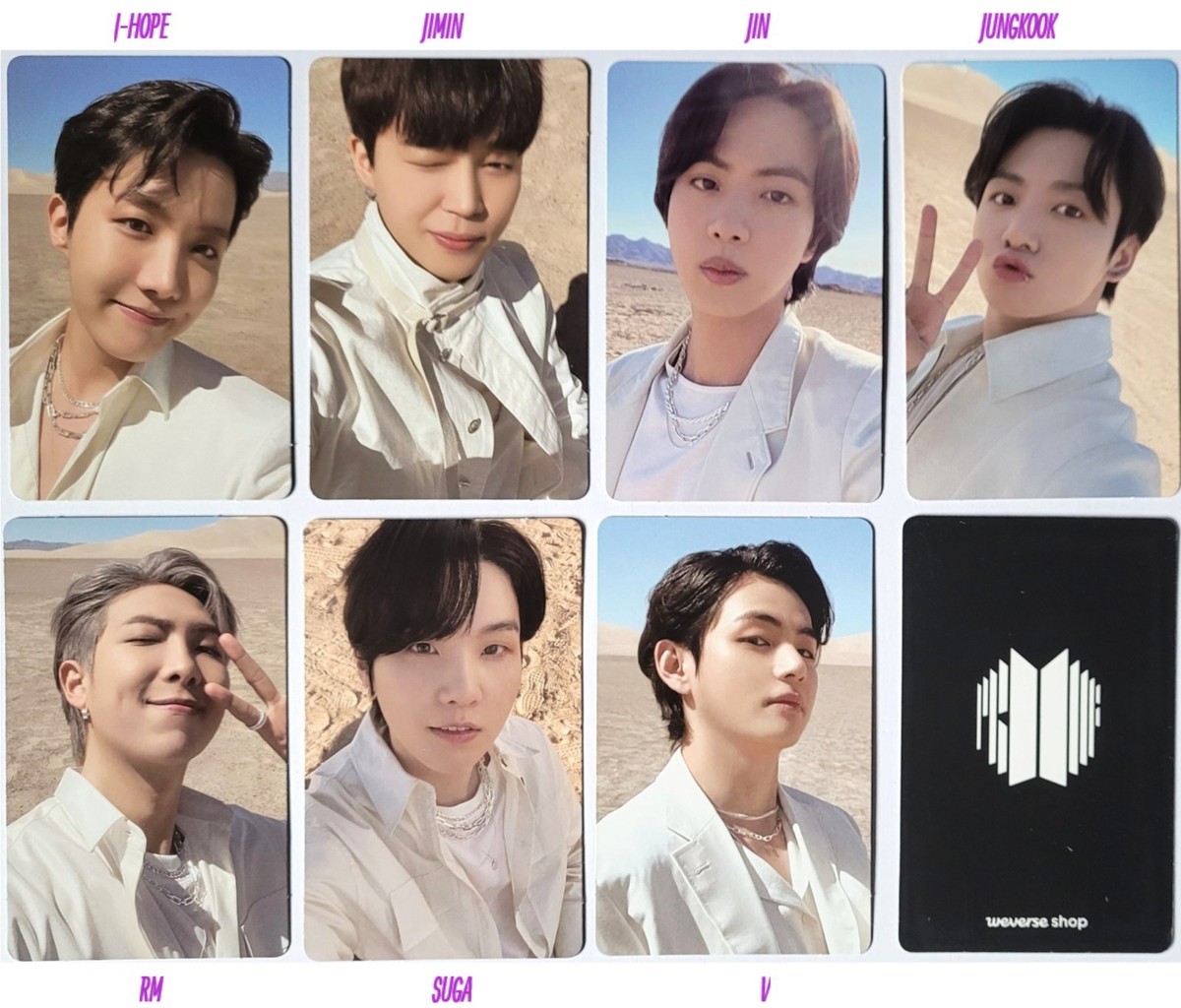 BTS OFFICIAL PROOF WEVERSE-ACRYLIC FRAME -PHOTOCARD -3CUT PHOTO