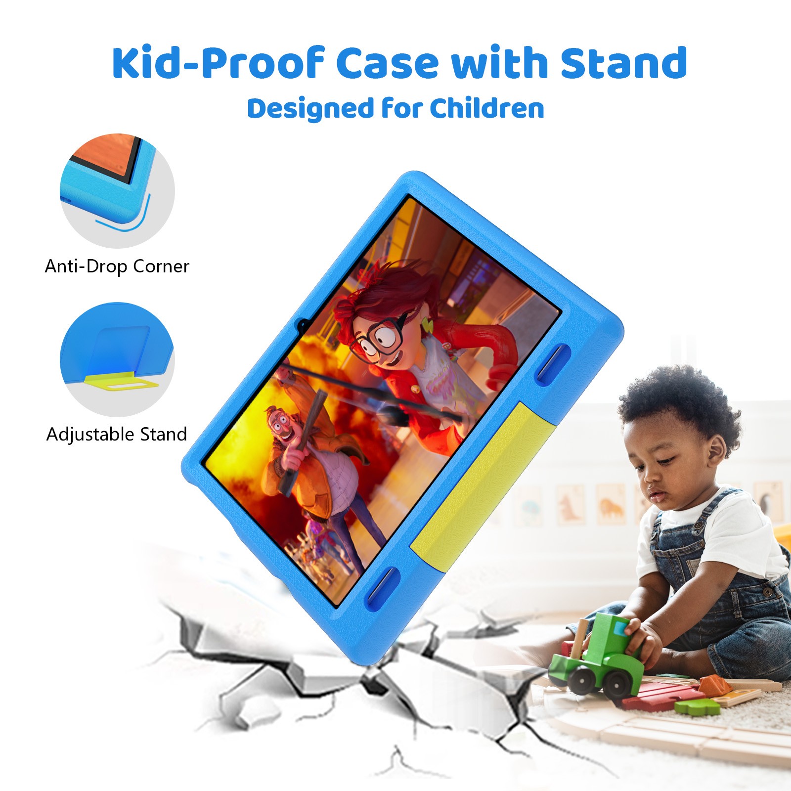 10.1 '' Android 13 Tablet 6GB RAM 64GB ROM for kids  IPS LCD HD Dual Camera WIFI