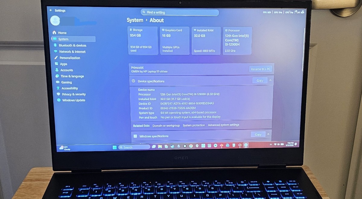HP OMEN 17 Gaming Laptop Intel Core i9 RTX 3080 Ti 32GB RAM 1TB 