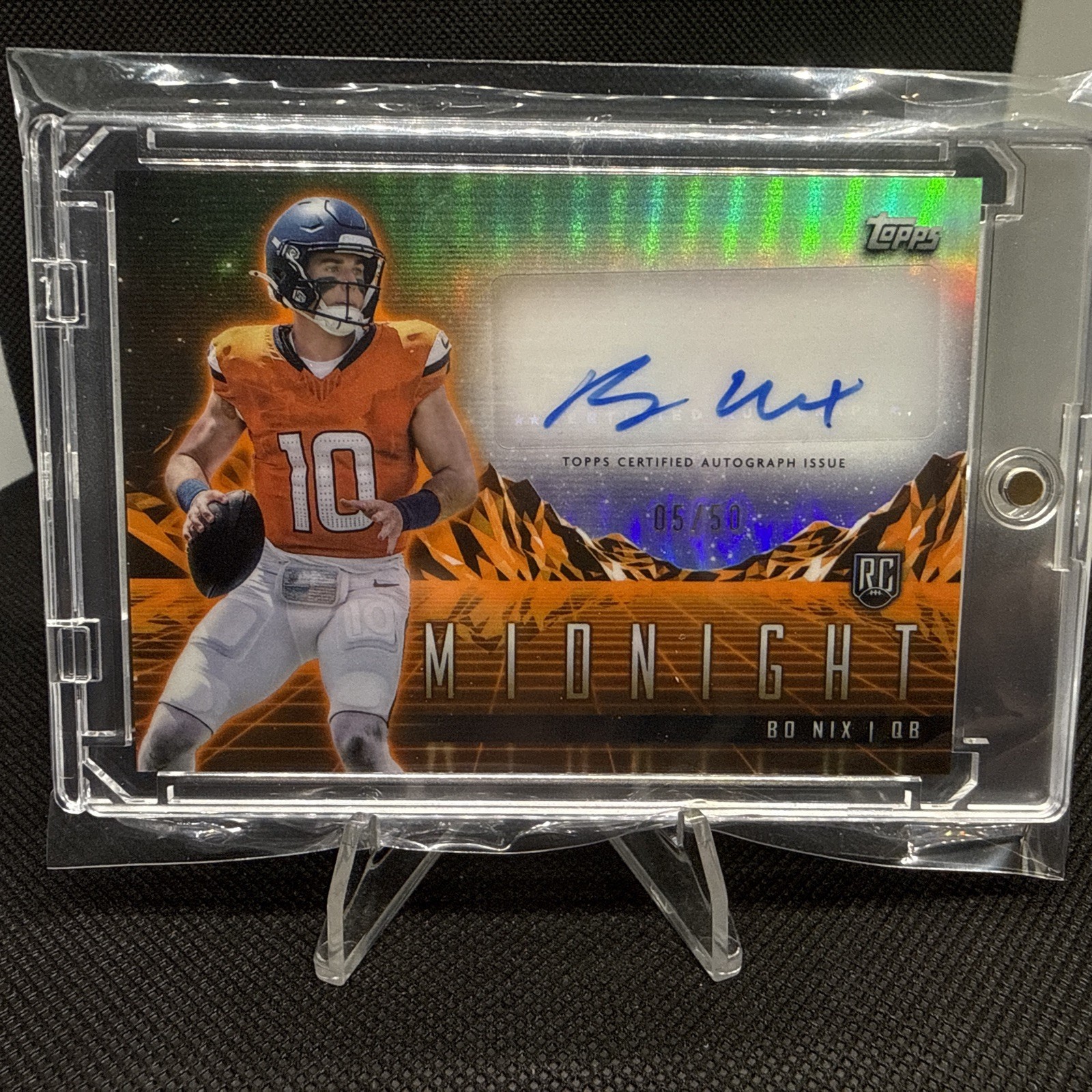 Bo Nix Auto RC 2024 Topps Summer Solstice Rookie Horizon Broncos 5/50