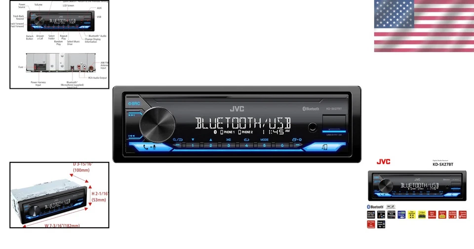 Wireless Car Stereo Receiver with Bluetooth Integration - Image 2 of 4