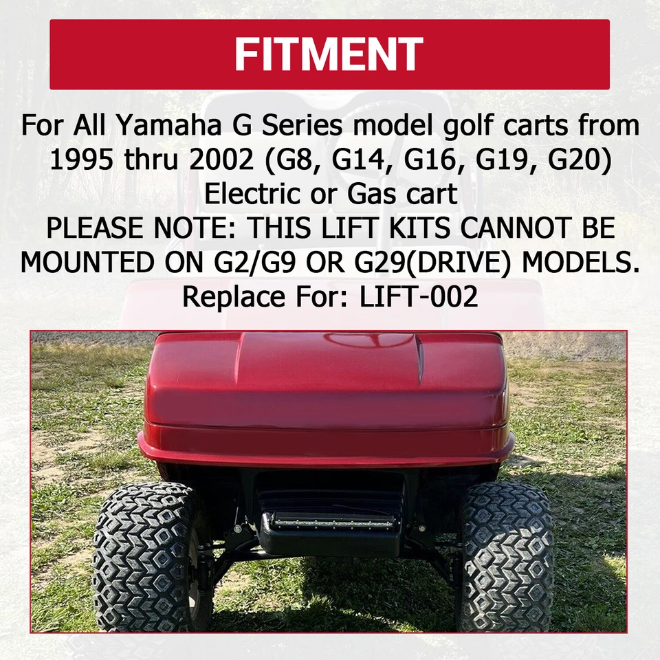 6" A-Arm Lift Kit For Yamaha G8-G14 G16 G19 G20 1995-2002 Golf Cart Electric/Gas Foto 2 de 4