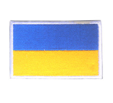 Ukraine Ukrainian Flag Embroidered Hook Loop Patch