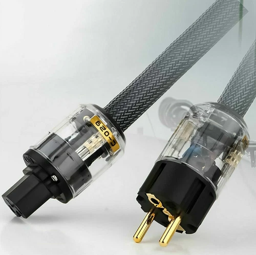 Audiophile HiFi Audio Power Cable Pure Copper EU US Schuko AU Mains Supply Cord - Picture 12 of 17