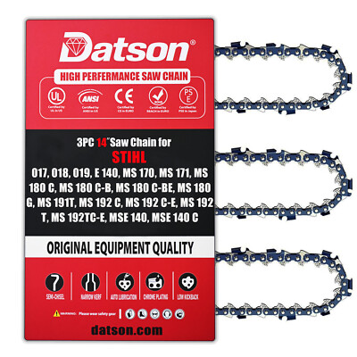 3PACK,14INCH Chainsaw Chain FOR Husqvarna H38-50;3/8'' LP Pitch .043'' Gauge 50 DL
