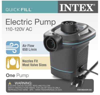 Intex Quick Fill Electric Pump 110-120V AC Inflates & Deflates