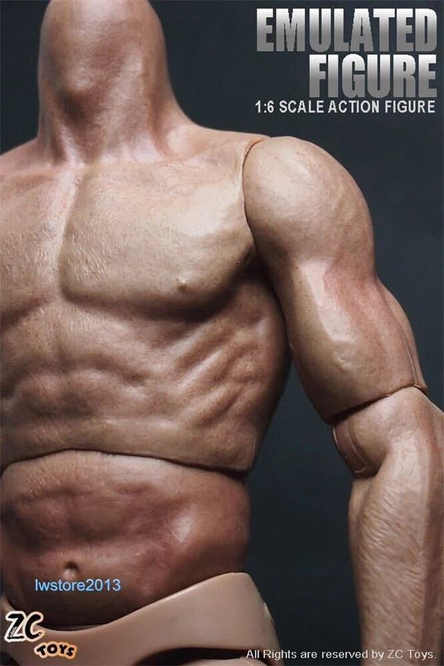 ZC Toys 1/6 Scale 12" Muscular Male Action Figure Body For Hot Toys Head Sculpt - Image 3 of 4