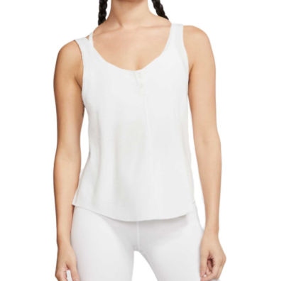 nike yoga luxe henley tank