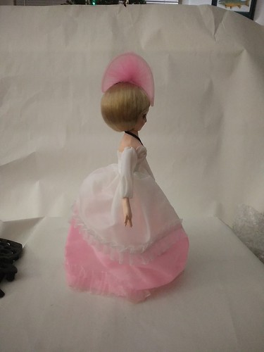Vintage 1970s Bradley Girl Big Eyed Doll Pink Ruffled Dress Made in Korea 11" - Picture 5 of 8