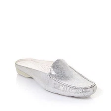 $188.88 Donald J. Pliner Lovage Foam Vintage Metallic Leather Loafer Mule 7.5