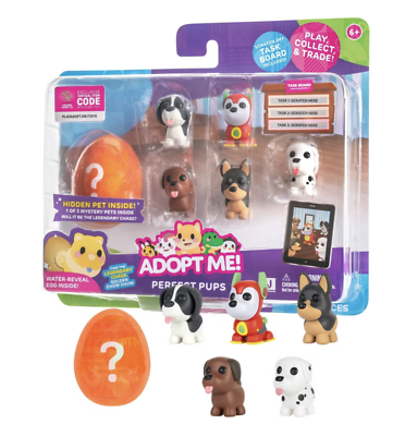 Adopt Me Perfect Pups Mini Figure Set with Mystery Pet 6pk Toy New With  Box