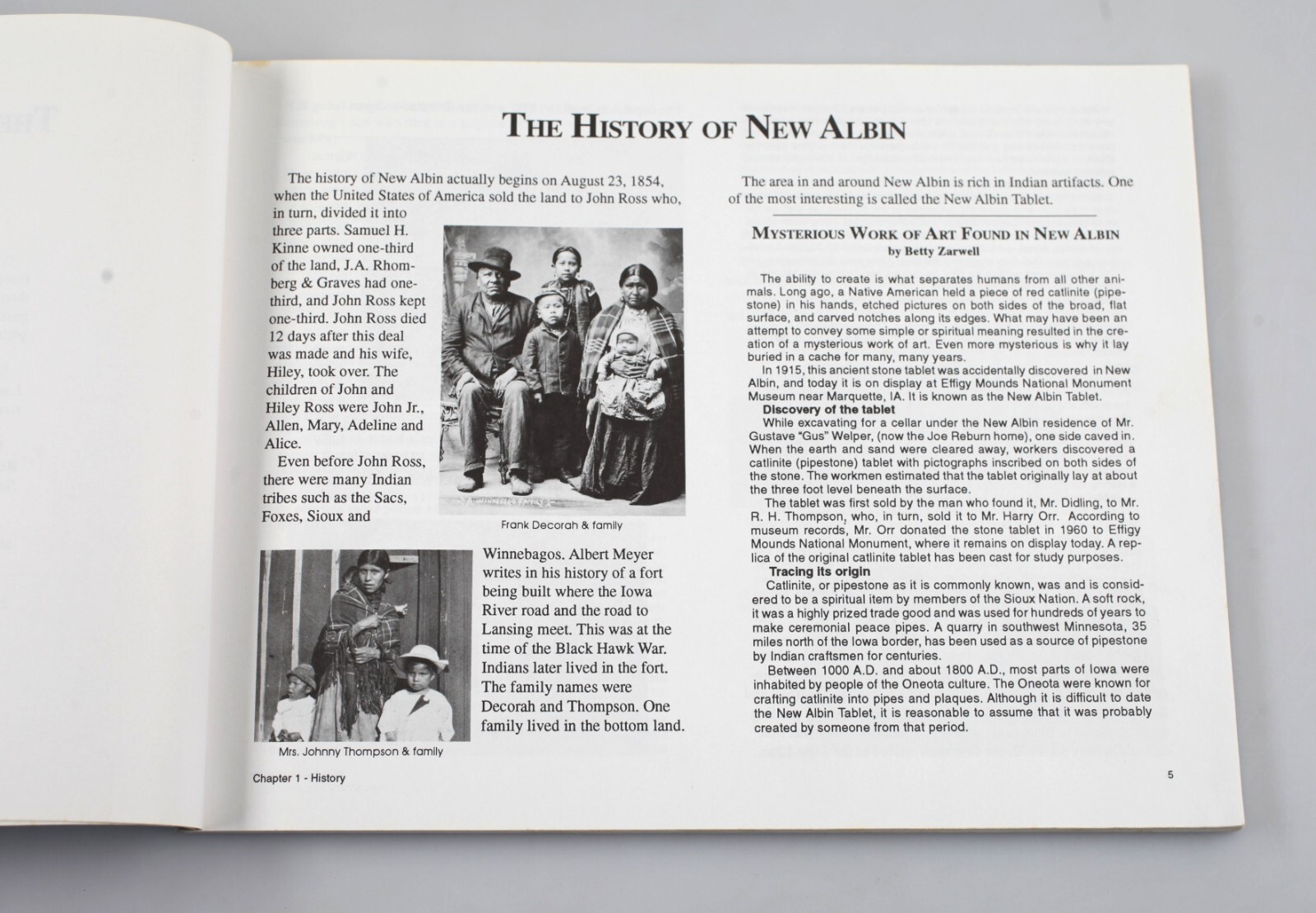 Vintage 1990s The First 100 Years of New Albin Iowa Souvenir Historical Booklet eBay