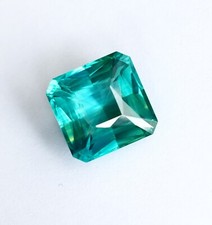 Beautiful Sapphire Ring 38-40 Ct D Green Sapphire Radiant Cut Gemstone