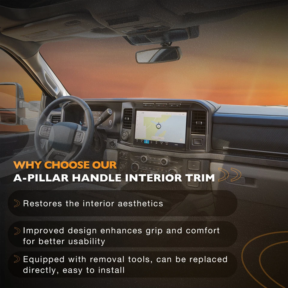 A Pillar Interior Right&Left Trim Grab Handle Fit 11-16 Ford F250 F350 F450 F550 - Image 3 of 4