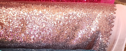 5 Yards MINI DISC SEQUIN GLITZ NYLON MESH FABRIC BACK DROP SASH OVERLAY 15 Color - Picture 54 of 59