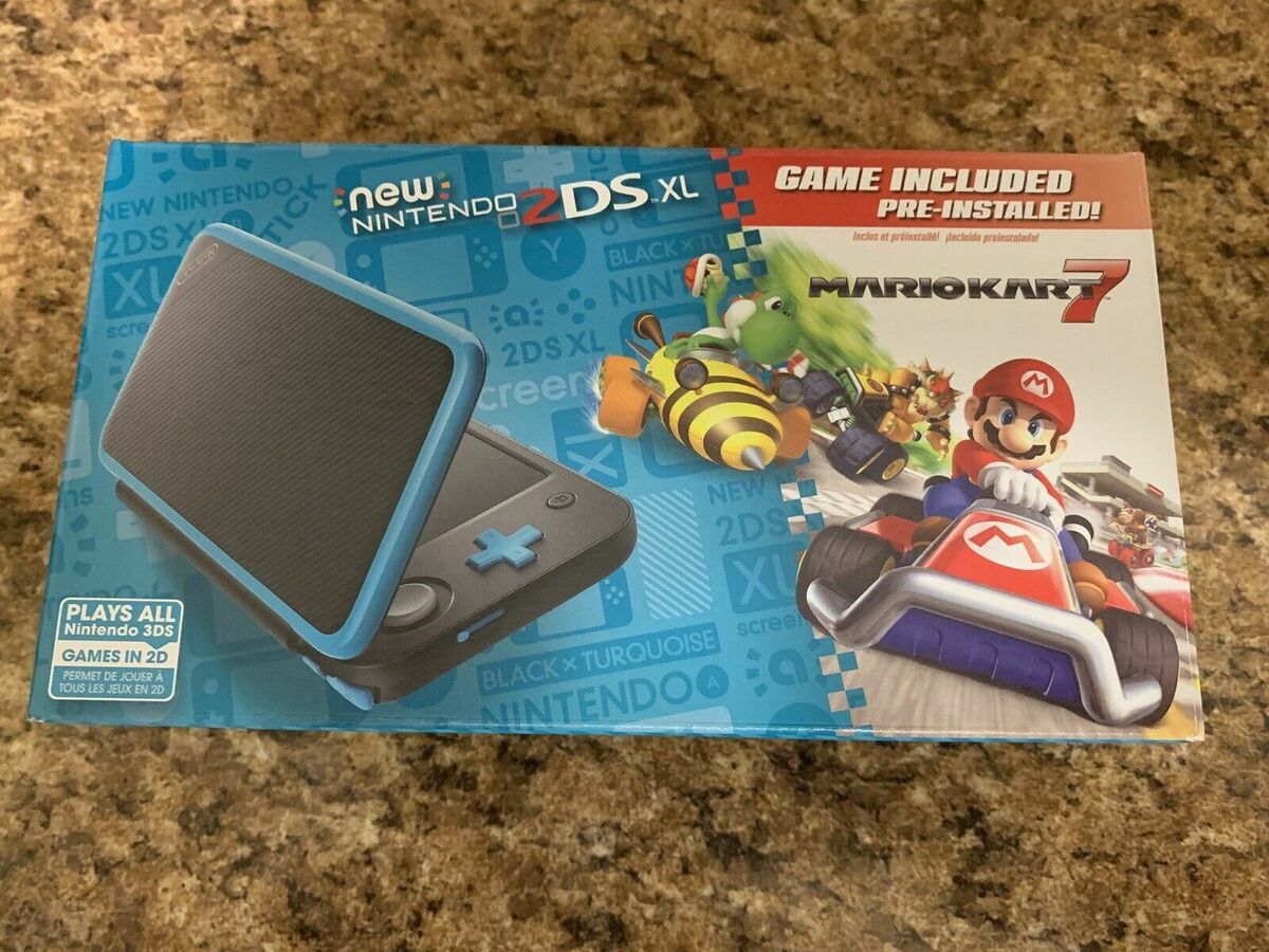 New USA Nintendo 2DS XL -Black/Turquoise Mario Kart 7 Exp New USA Nintendo 2DS XL -Black/Turquoise Mario Kart 7 Exp
