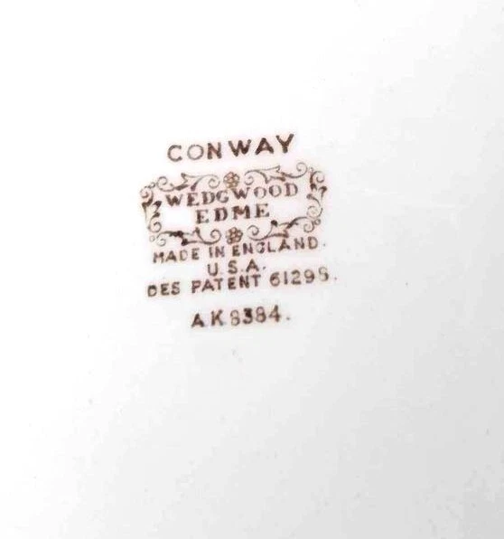 CONWAY by Wedgwood 3 PRATOS DE SOBREMESA 6 3/8" PÃO LANCHE Feito na Inglaterra Vintage - Imagem 4 de 4