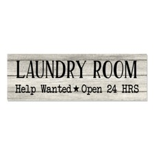Laundry Room Help Wanted Chic White Farmhouse Wood Sign Wall B3-06180028187