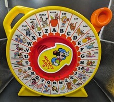 Vintage Mattel See 'N Say Disney Mickey Mouse ABC's 1989 Toy Tested and Works 