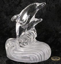 Glass ornament dolphin marine animal 5.5 inches tall collectable 