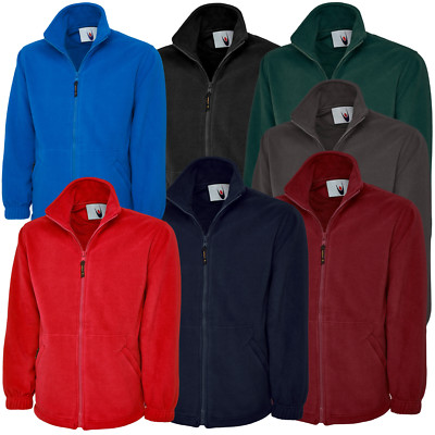 Klassische Herren Fleecejacke mit durchgehendem Reißverschluss Freizeit Outdoor Wintermantel | XS-4XL
