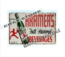 Kramers Beverages metal tin sign contemporary wall decor