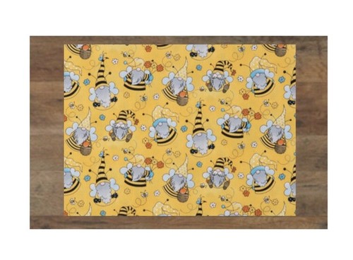 Bee Gnomes, Table Runner, Dresser Scarf, Unlined, Party Decoration, 42”L X 14”W - Picture 2 of 2
