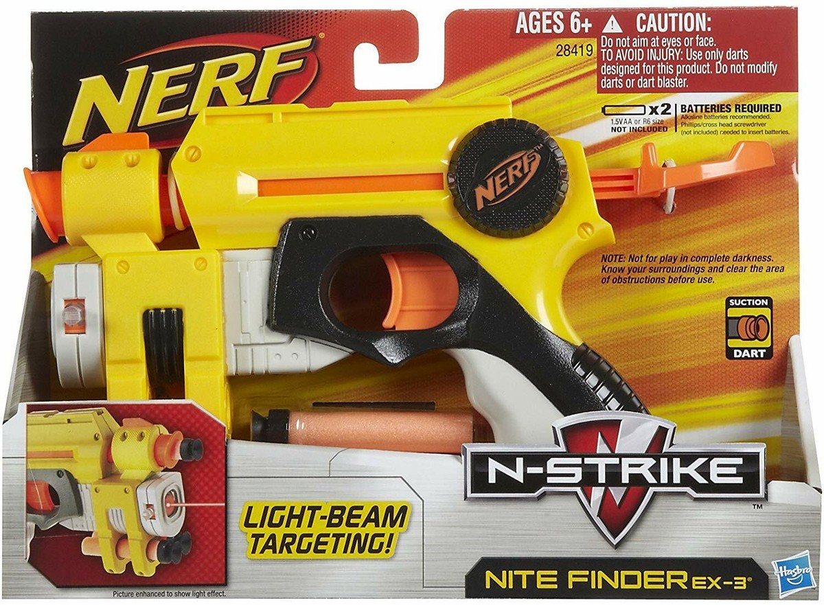 Nerf N-Strike Nite Finder EX-3 Dart Gun Blaster featuring
