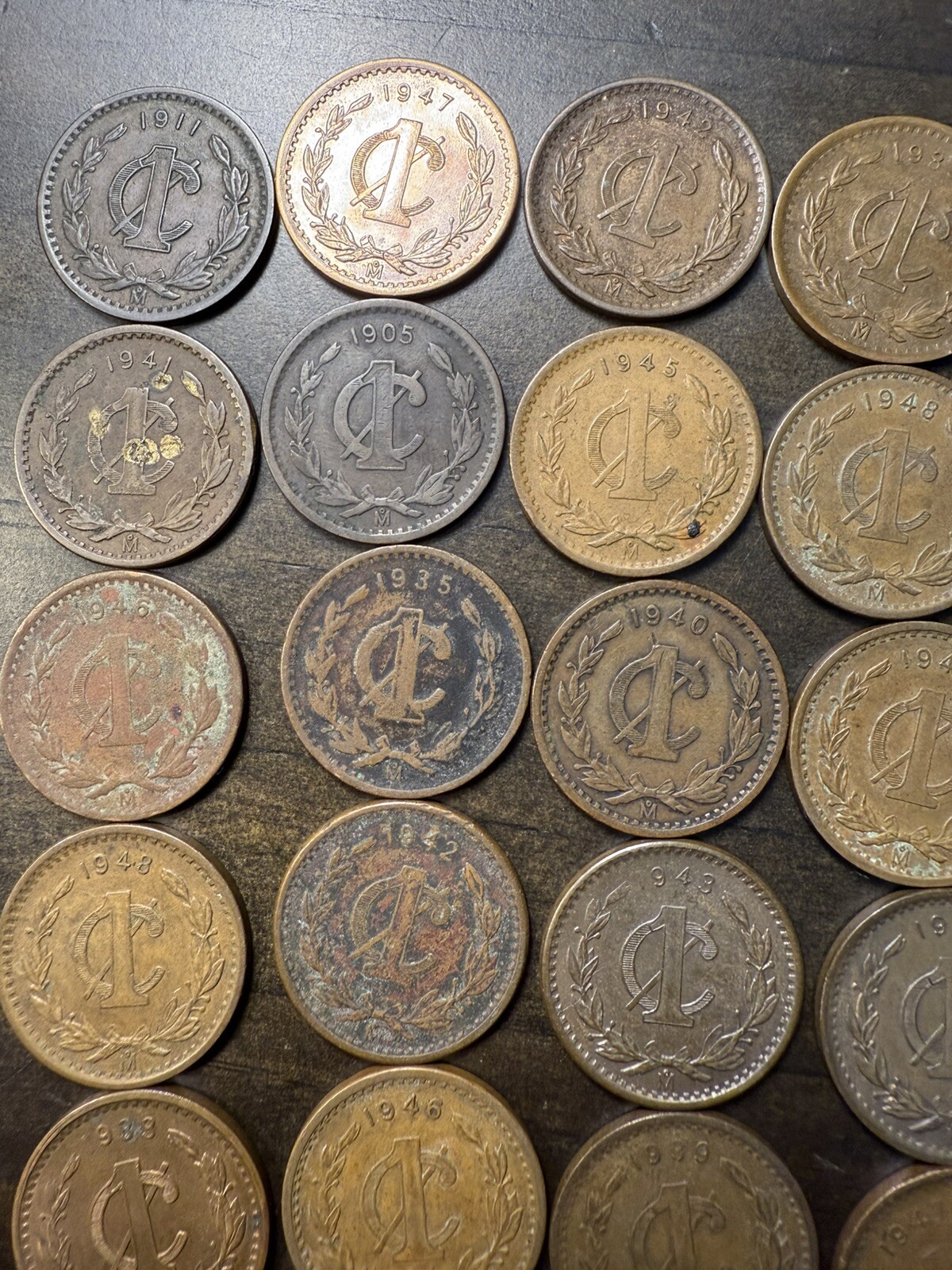 a-lot-of-46-coins-of-mexico-old-1-centavos-coins-ebay
