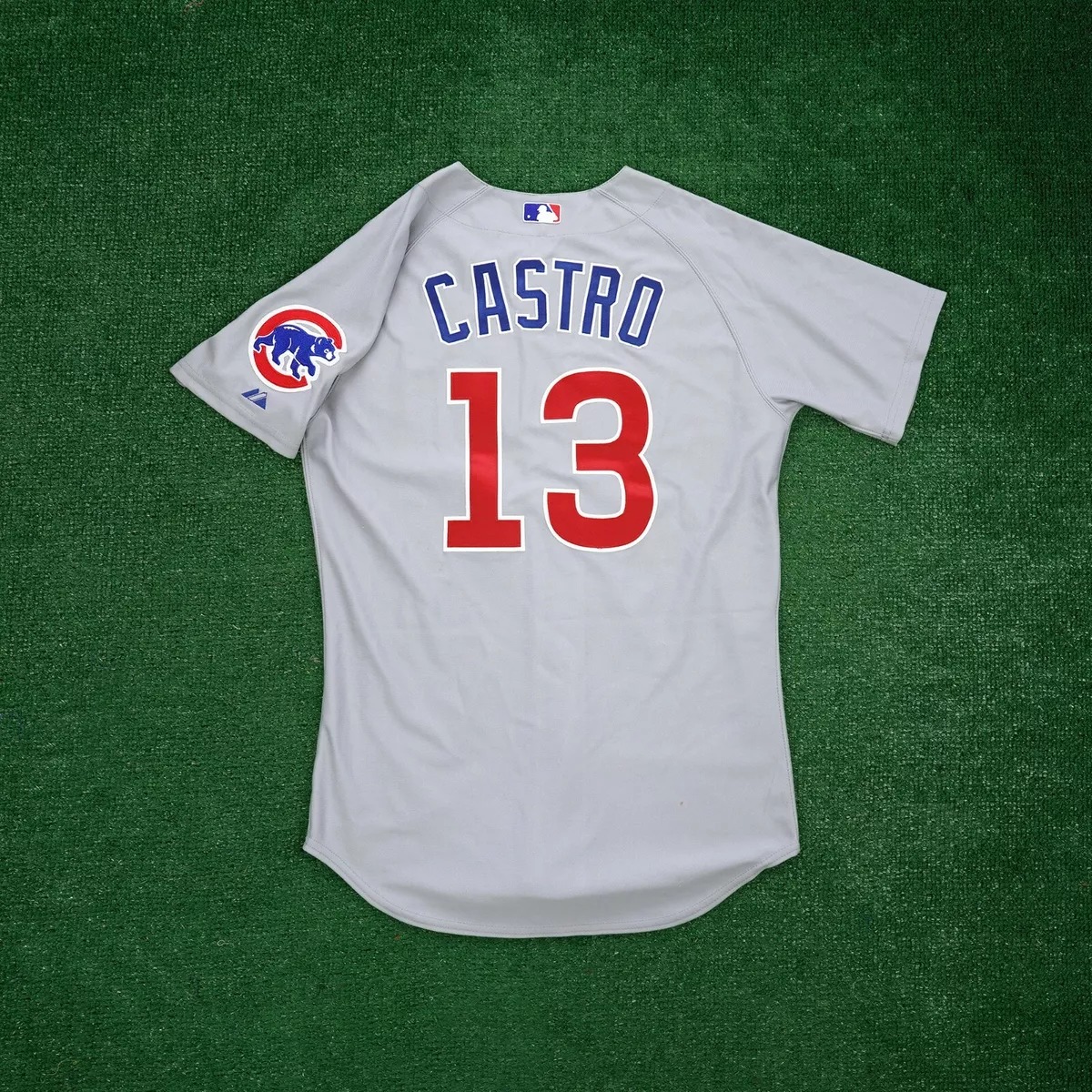 Starlin Castro Chicago Cubs Authentic On-Field Grey Road Jersey