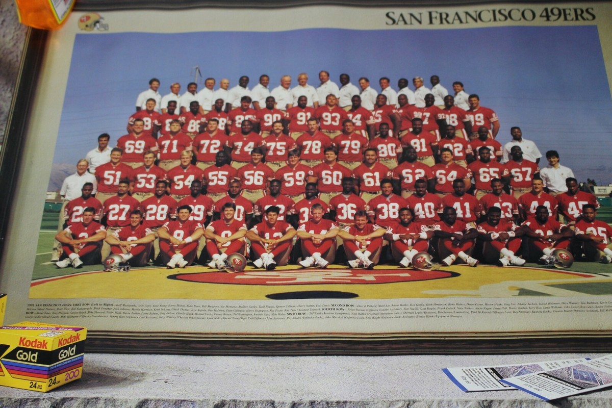 San Francisco 49ers 1991 Team Poster Kodak Advertisement | eBay
