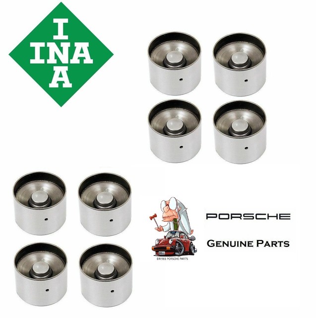 For Porsche 928 944 968 Set of 8 Hydraulic Valves Lifter OEM INA