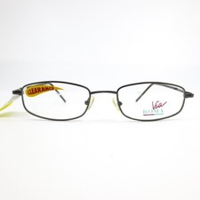 Via Roma VR559 GU Eyeglasses Frames Gray Rectangular Full Rim 50-19-140