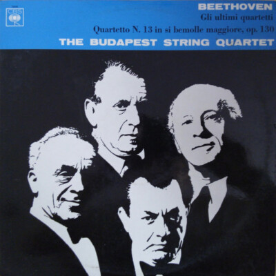 LP Ludwig van Beethoven , Budapest String Quartet Gli Ultimi Quartetti Quartett