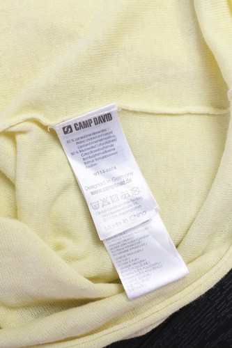 Camp David Men Jumper Knit Casual Yellow 50% Linen Pullover size L - Picture 5 of 6