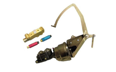 Chevy Truck 7'' Power Brake Booster Zinc Pedal Assembly Kit + Disc Drum Valves