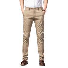 Men Formal Slim Dress Pants Striped Trousers Casual Business Smart Dinner Pants