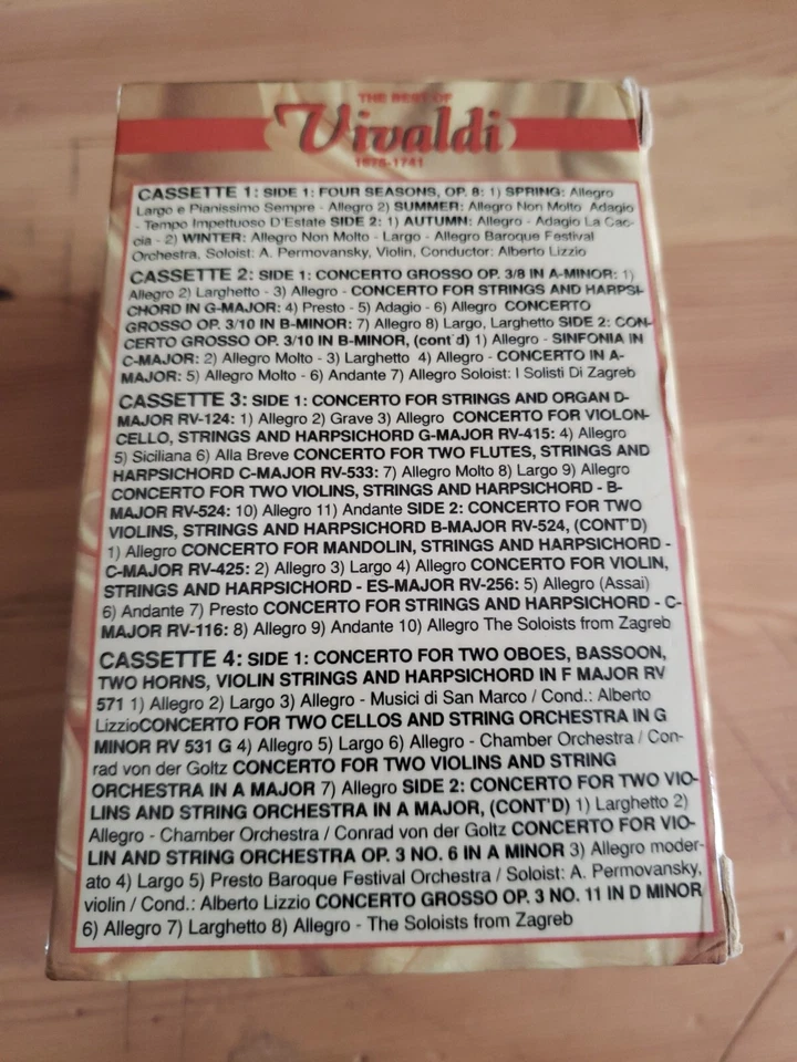  Classical Music Cassette Tape Set Best Of Vivaldi  - Image 2 of 2
