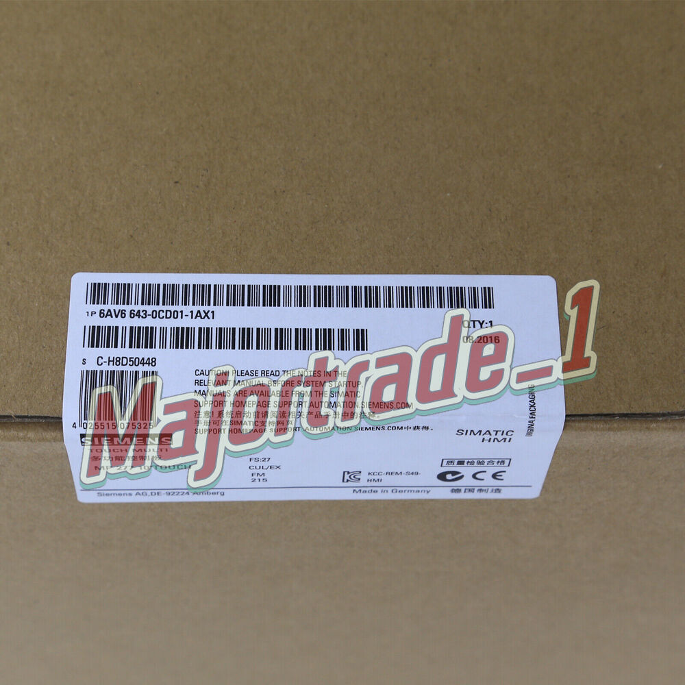 NEW SIEMENS 6AV6643-0CD01-1AX1 6AV6 643-0CD01-1AX1 MP 277 TOUCH PANEL ...
