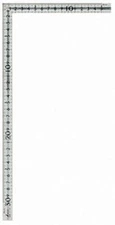 12130 Shinwa Carpenter'S Square 30Cm15Cm Stainless Sokutei Curved Small Grooved
