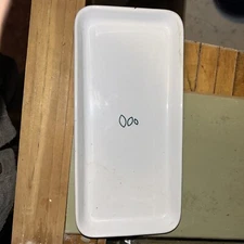 Grove Collaborative Stoneware Porcelain White Sink Side Tray. 10" X 4.75”