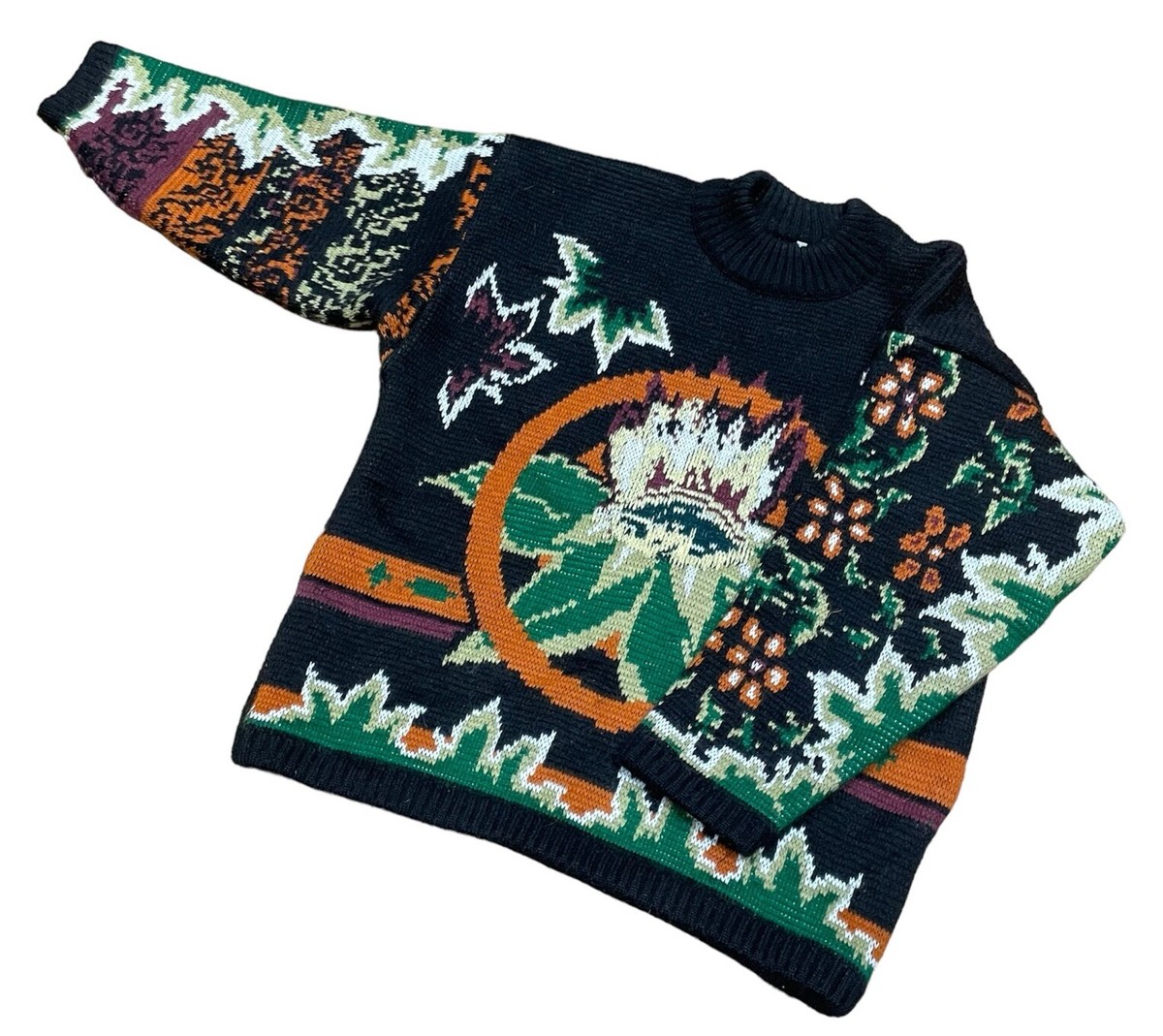 Vintage 90s OXBOW POHONO Surf Ski Wool Knitted Knit Jumper Sweater 