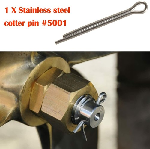 5008 Prop Nut Kit Brass 1" & 1-1/8" for Inboard Ski, Surf Wakeboard Boats - Foto 5 di 9