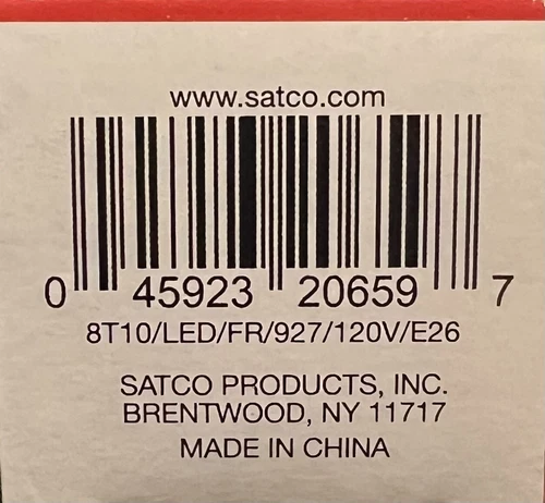 Satco 4 Pack LED Tubular Filament Bulbs Medium E26 Frosted 2700K Warm White - Picture 5 of 5