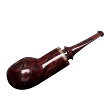 MUXIANG Briar Apple-shape Tobacco Pipe Handmade Wooden Smoking Pipe Ebonite Stem