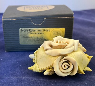 Harmony Kingdom artist Neil Eyre  ~Ivory Rosemont Rose~  Figurine 2003 ~ Rare!