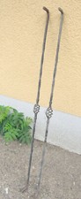 2 Drehstab Schmiedeeisen mit Zwirbel Zirbel Fenstergitter Länge 134 cm □ 1,5cm