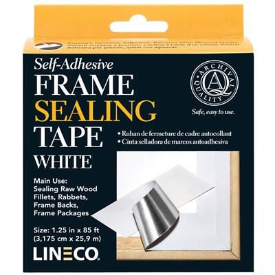 Lineco Bilderrahmen Dichtband selbstklebend weiß 3,2 cm x 26m 